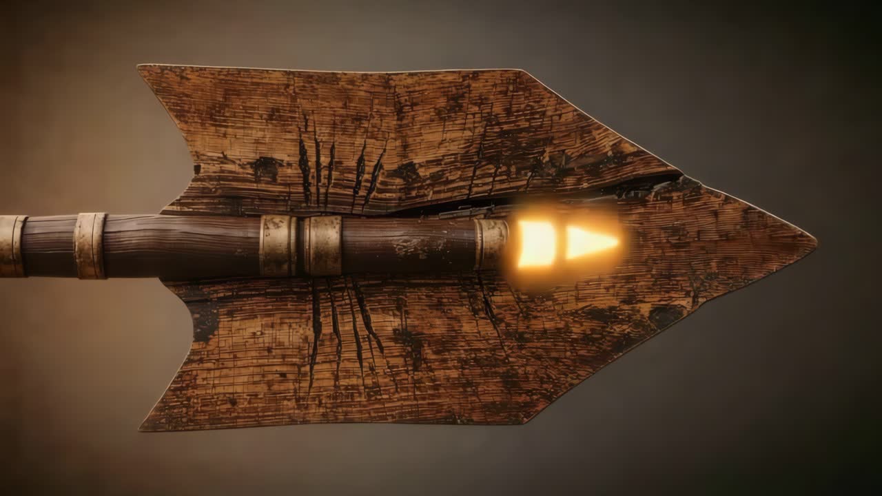 Glowing Wooden Arrowhead