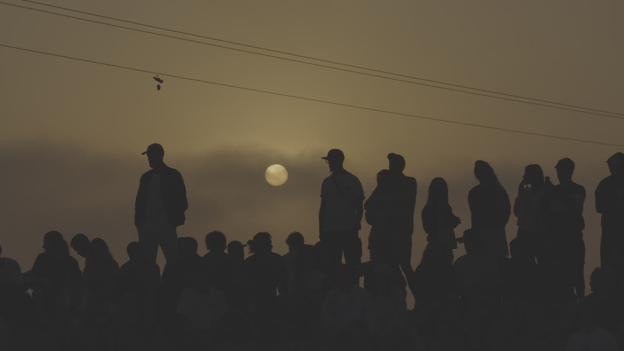 Crowd Watching Sunset