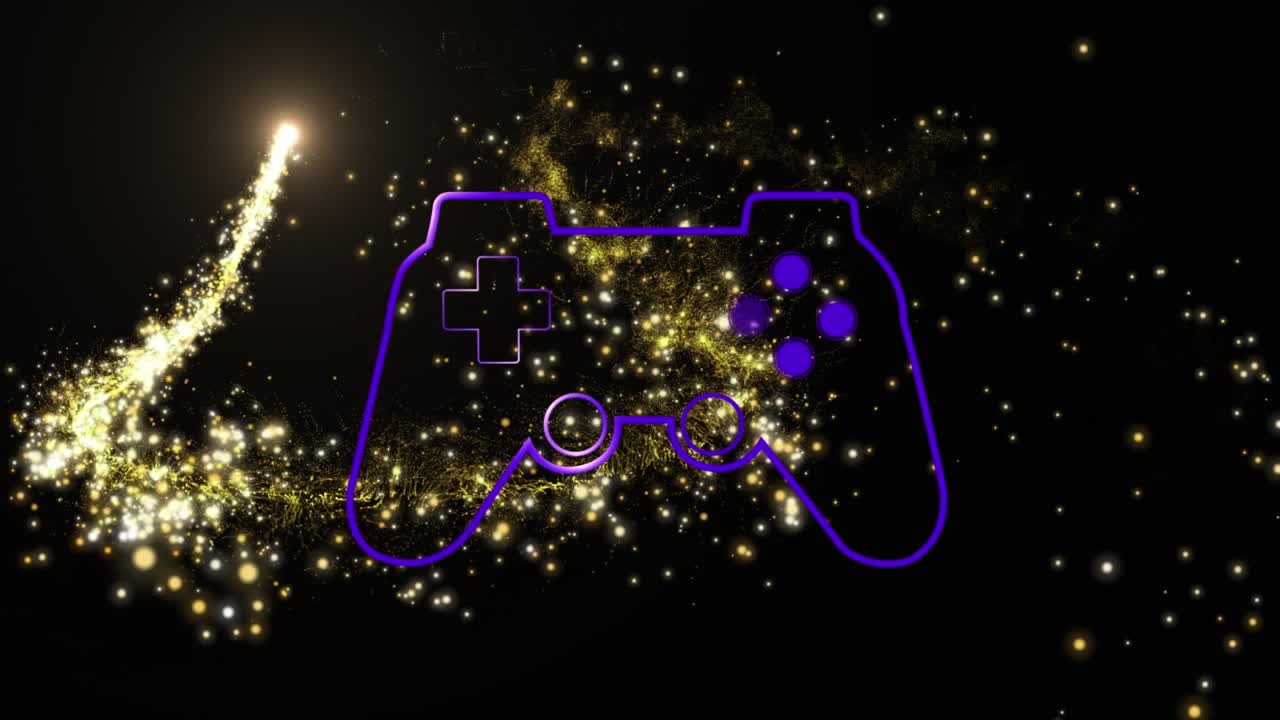 Animation of light spots over gamepad icon