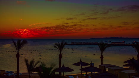 the golden light just before dawn - red sea sunrise time lapse
