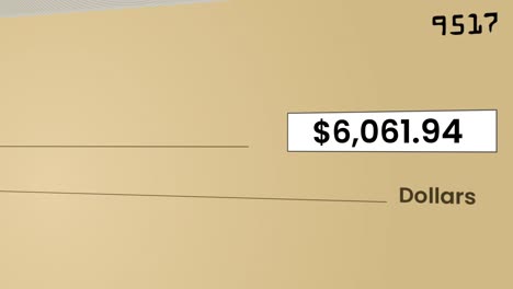 close up of increasing counter number in bank check (cheque) for payment.