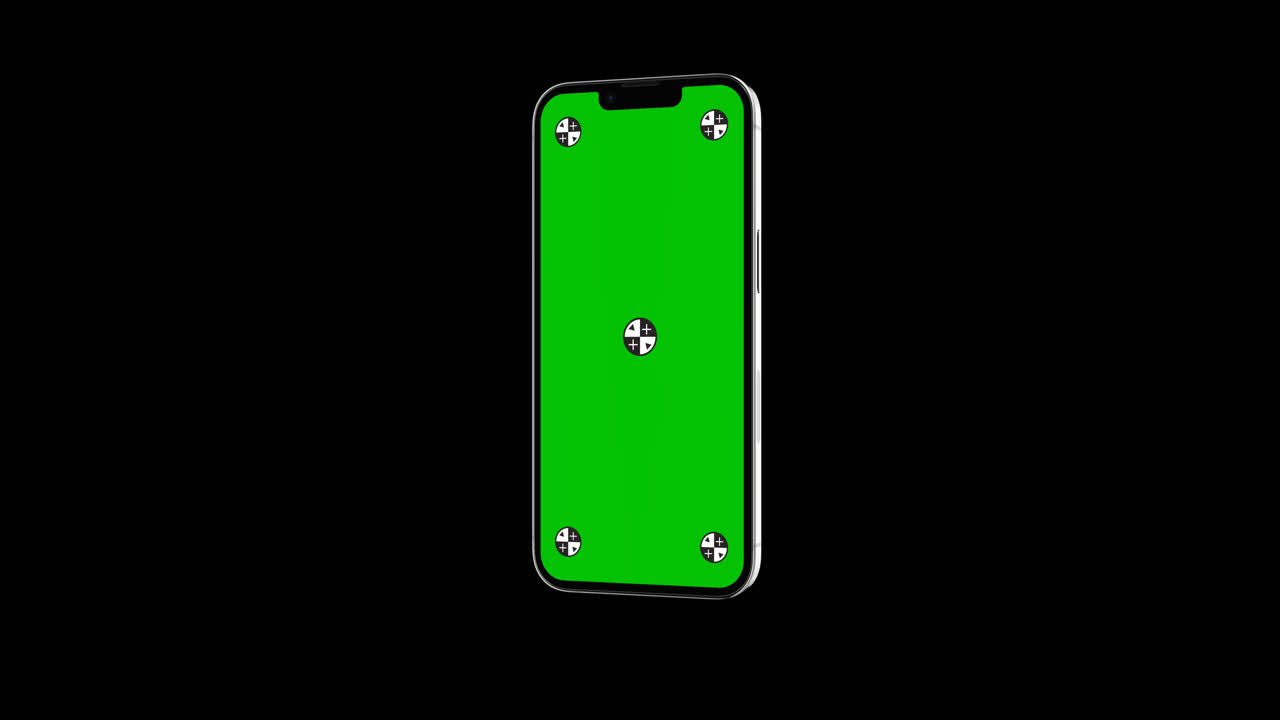 Smartphone con schermo verde