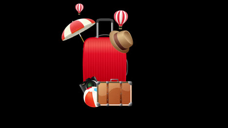 travel-animation-summer-vacations-Tourism-concept-essential-items-for-journey-with-Alpha-Channel.