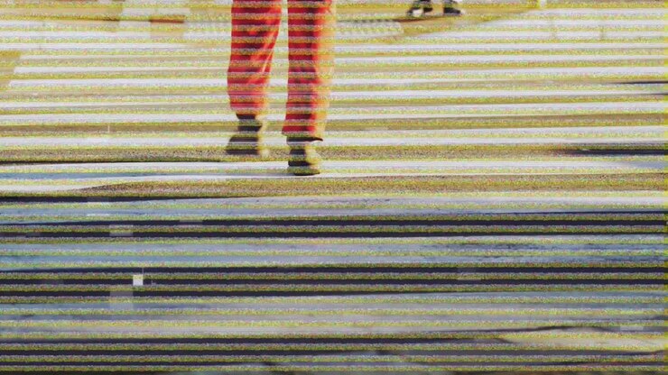 Person on zebra crossing