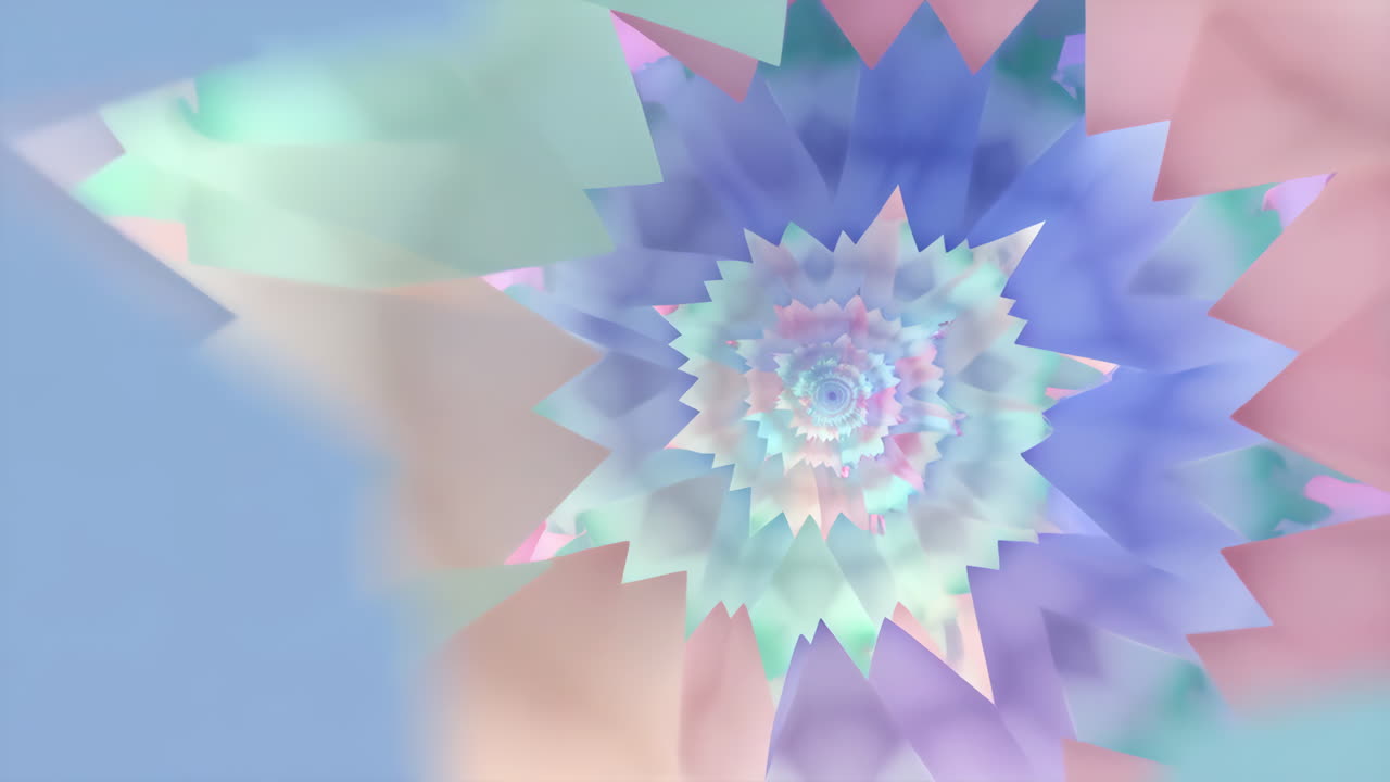 Abstract Fractal Star Pattern with Pastel Colors