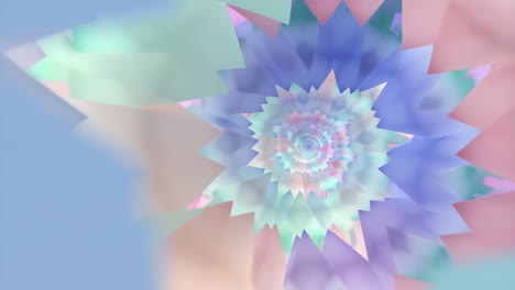 abstract fractal star pattern with pastel colors