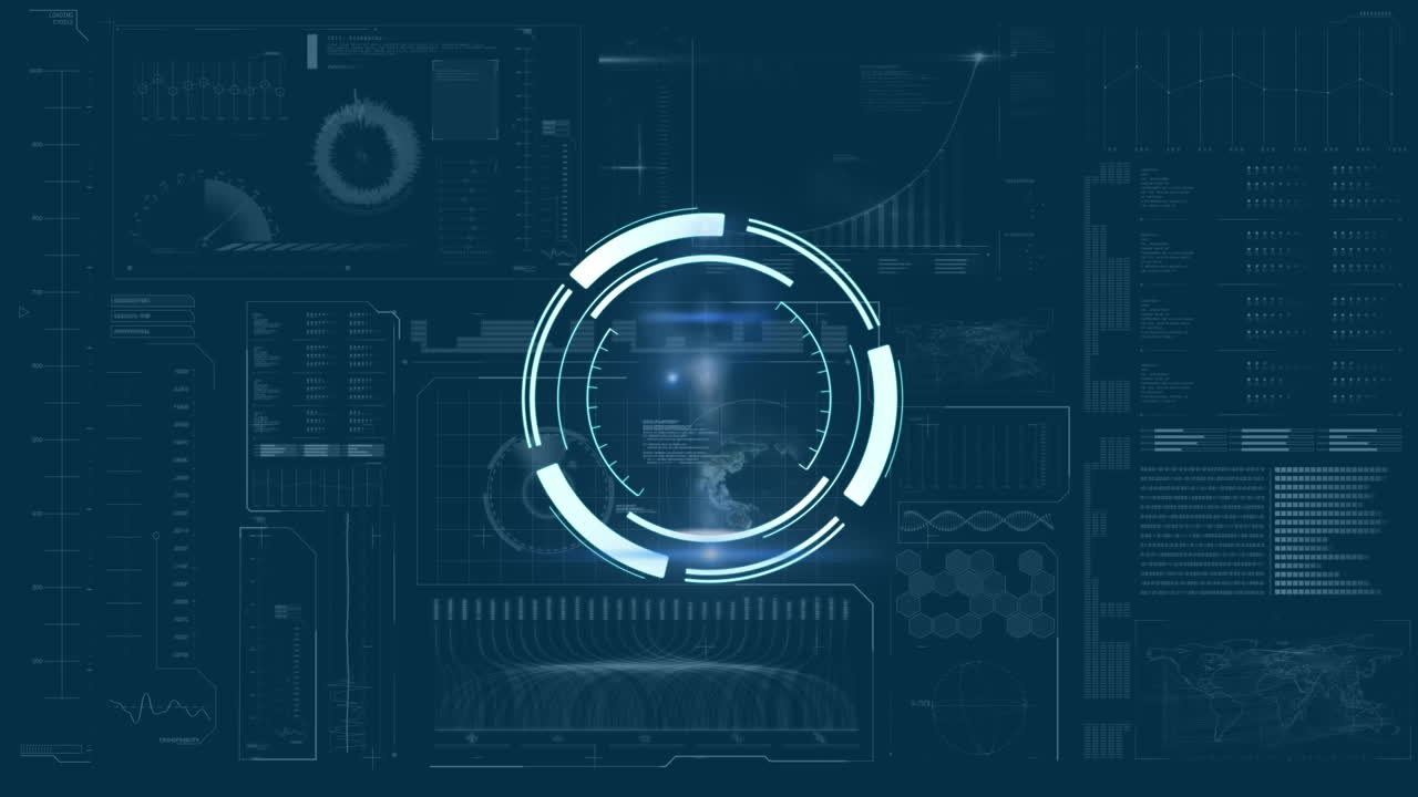 Animation of scope scanning and digital data processing