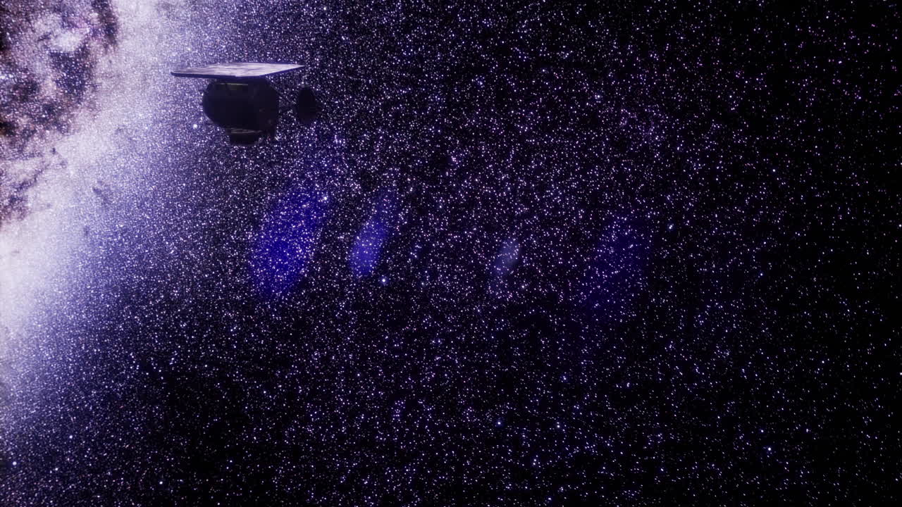 Deep impact spacecraft exploring the vastness of space at night