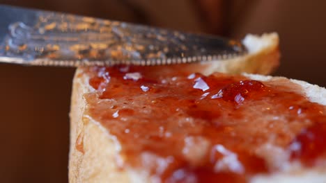 slice of bread with jam