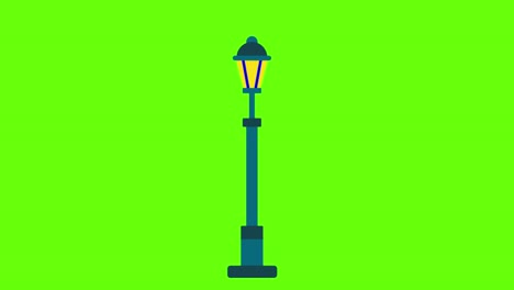 2d animation of street lighting on a green screen