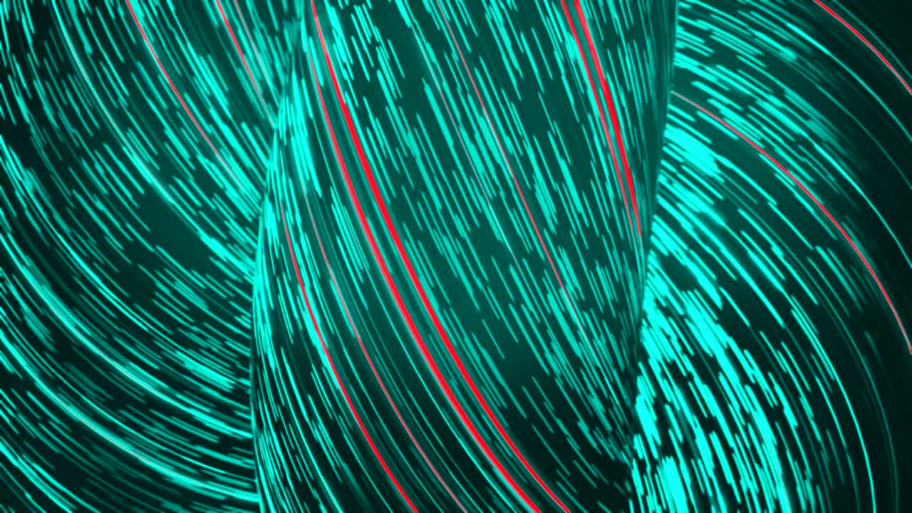 líneas abstractas de azul azulado y rojo girando