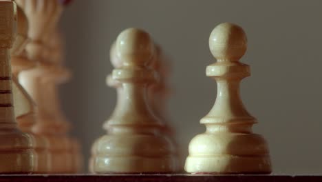 chessboard game. player's first pawn move