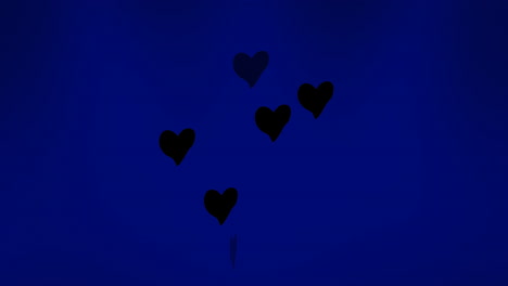 animation of hearts over dark blue background