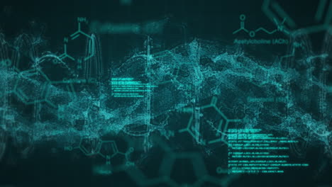 animation of scientific data processing on black background