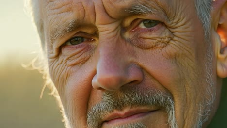 close-up portrait of an elderly man with a gray beard