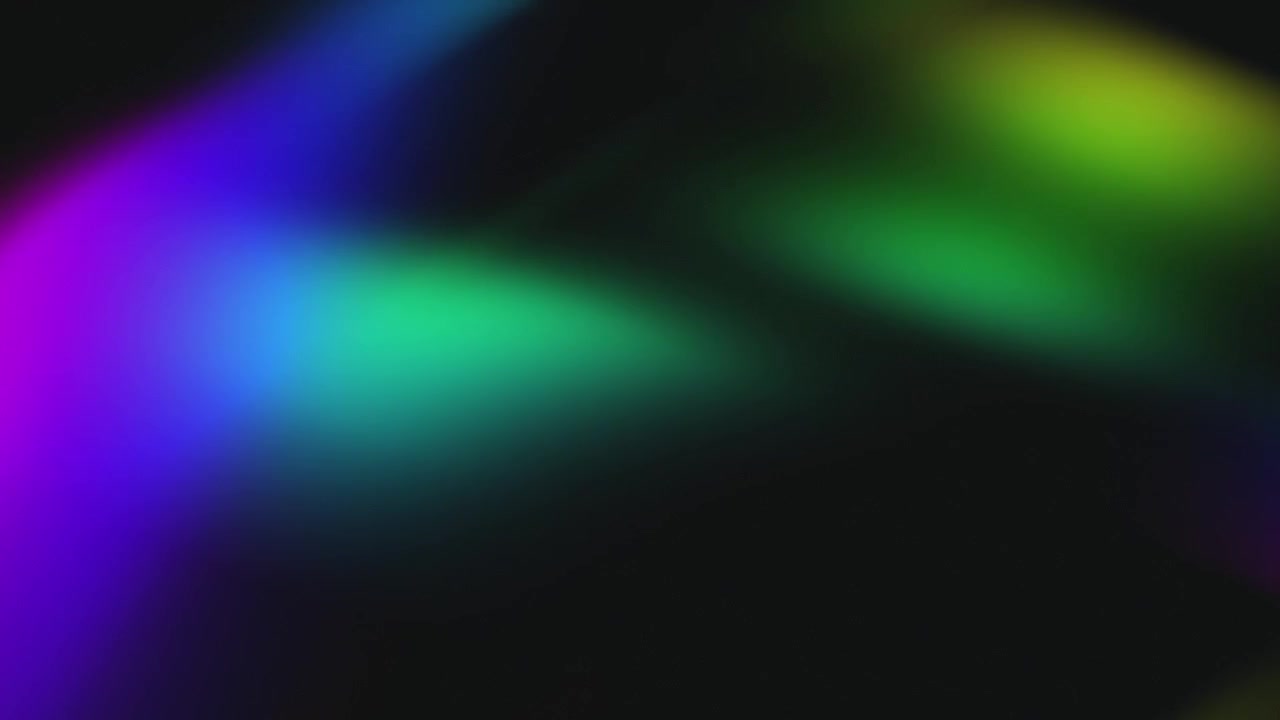 Abstract Light Leaks and Colorful Lens Flares on Black Background