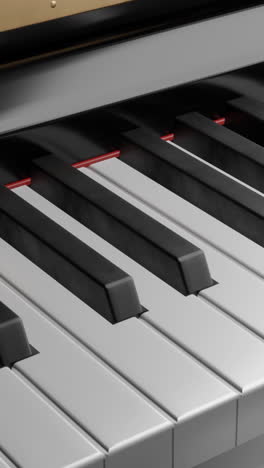 close-up of piano keys