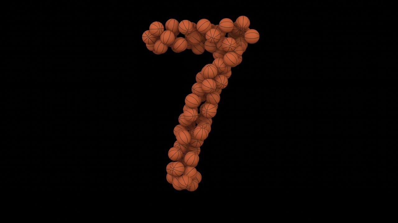 animación de bucle de baloncesto número 7