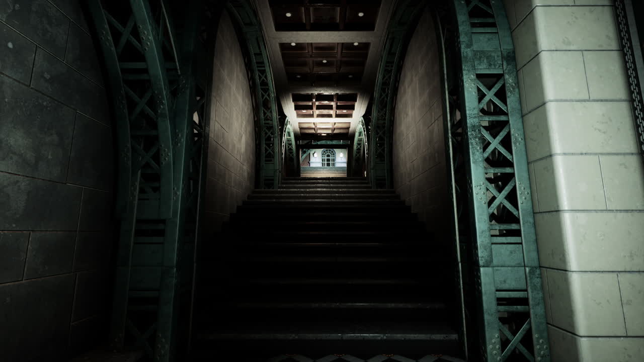 escalera oscura que conduce hacia arriba