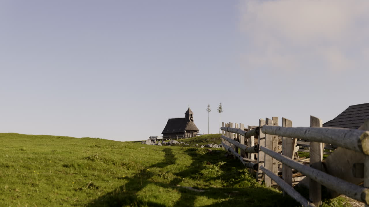 Wooden Chapel in the Austrian Alps