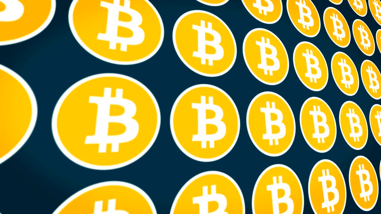 Bitcoin cryptocurrency coins background