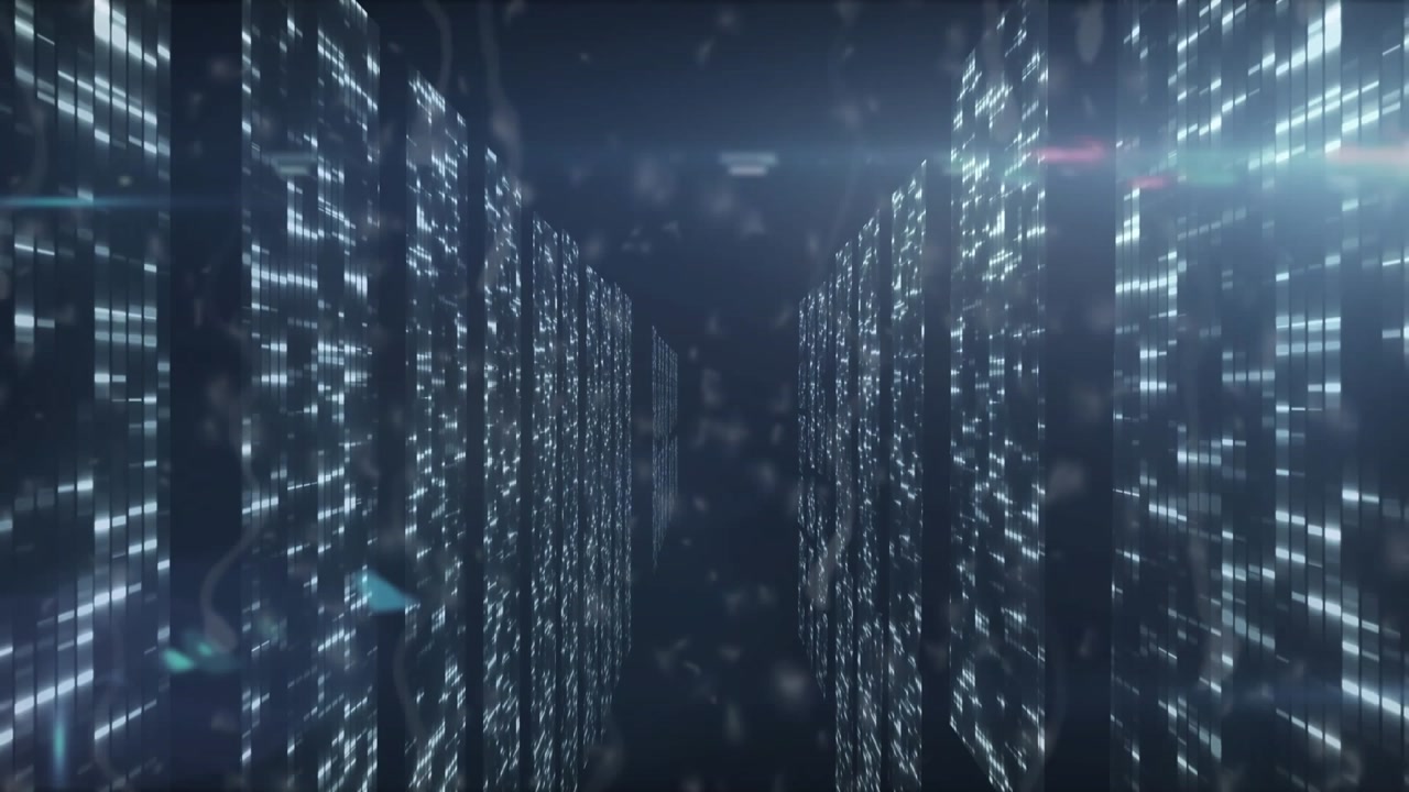 Animation of moving columns on black background