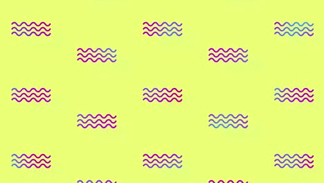 pattern of geometric shapes in vibrant gradient holographic neon colors. retro, memphis 80s 90s style. animated vintage abstract background. seamless pop art design. 4k video motion