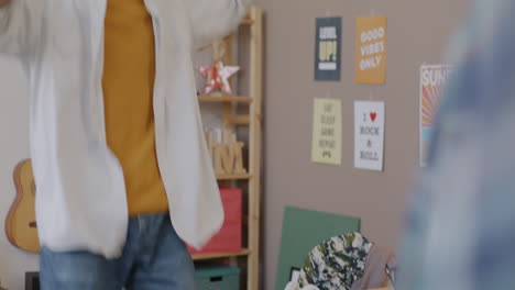 person dancing in a room