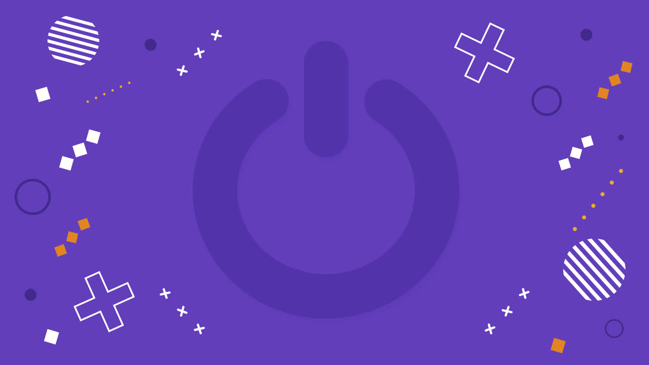 멤피스 스타일의 오프라인 트위치 배너의 모션 그래픽