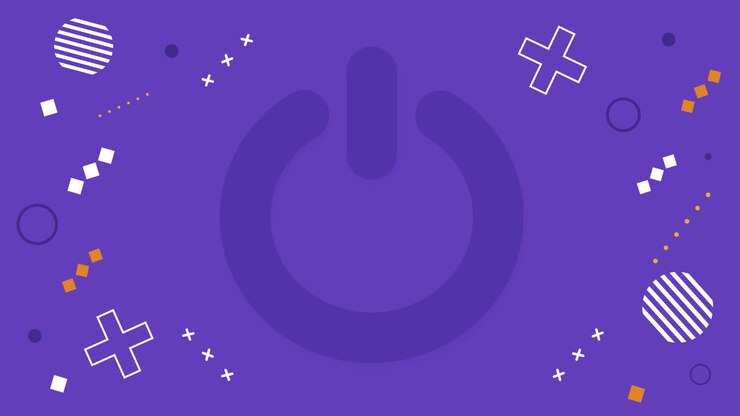 Motion Graphic of Offline twitch banner in memphis style