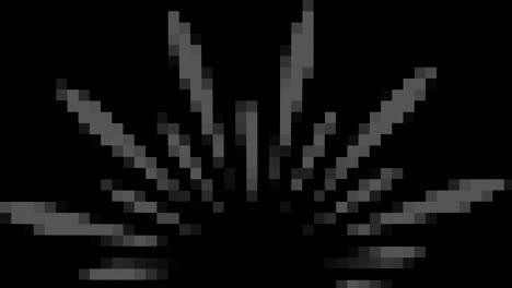 objeto blanco y negro sobre un fondo negro mínimo.