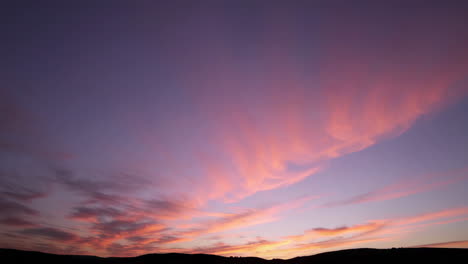 beautiful sunset sky with pink clouds