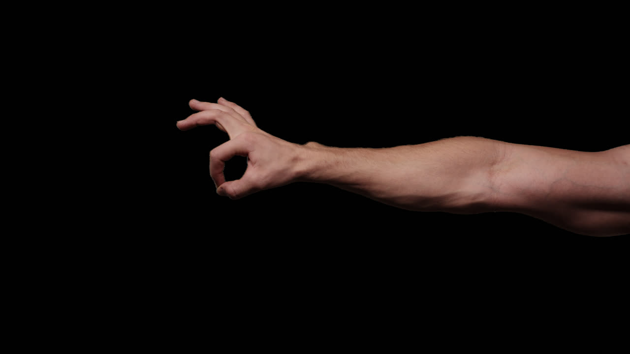 알파 채널에 대한 손의 제스처