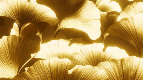 golden ginkgo leaves pattern