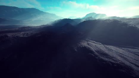 desert-landscape-of-the-Pamir-Mountains-in-fog