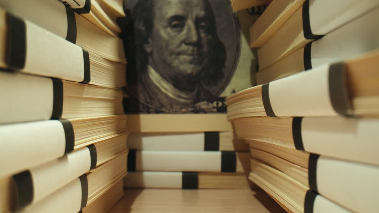 Stacks of cash dollars and euro, Banknotes counting, Specialised police officer Counting dollar euro banknotes in crime lab with machine, cashed out money, bitcoin changing, buying home flat in bank.