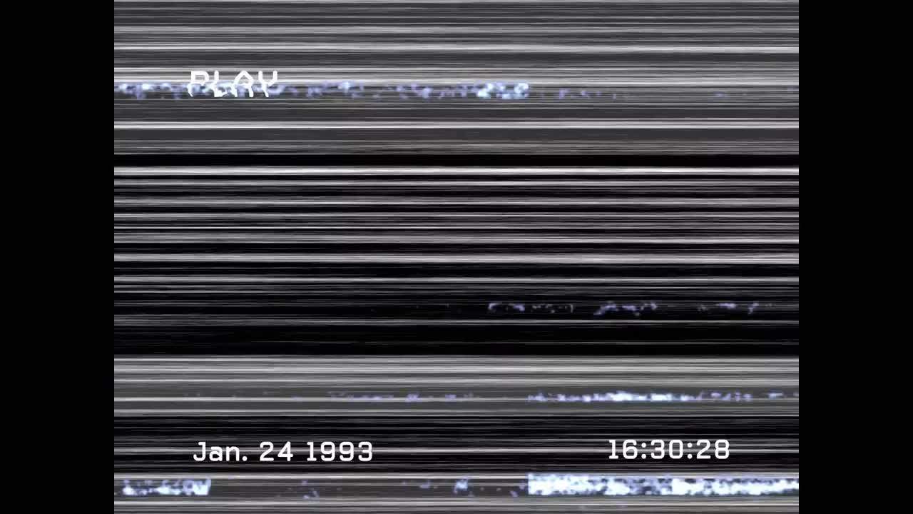 Animation of digital interface on screen with lines and glitch
