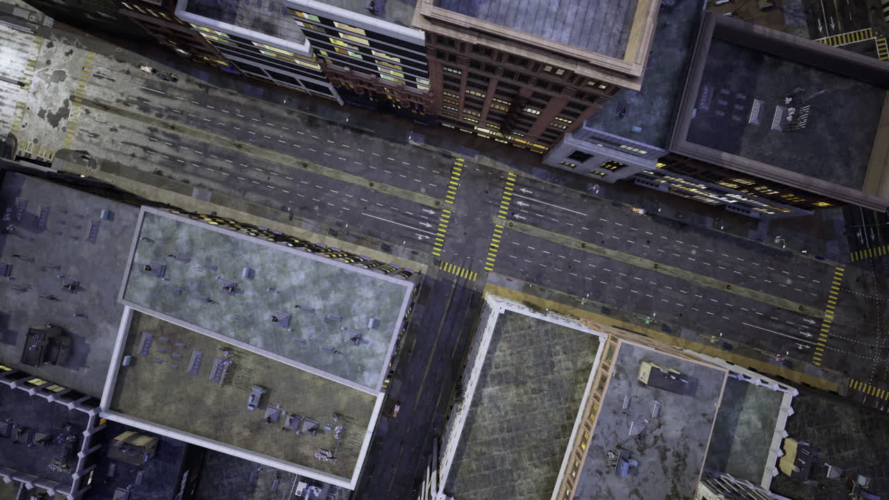 Exploring the quiet streets of a once bustling urban landscape at dusk