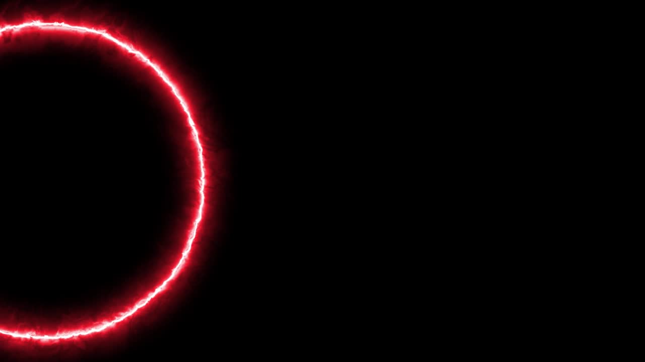 anillo rojo brillante animación eléctrica gráficos de movimiento
