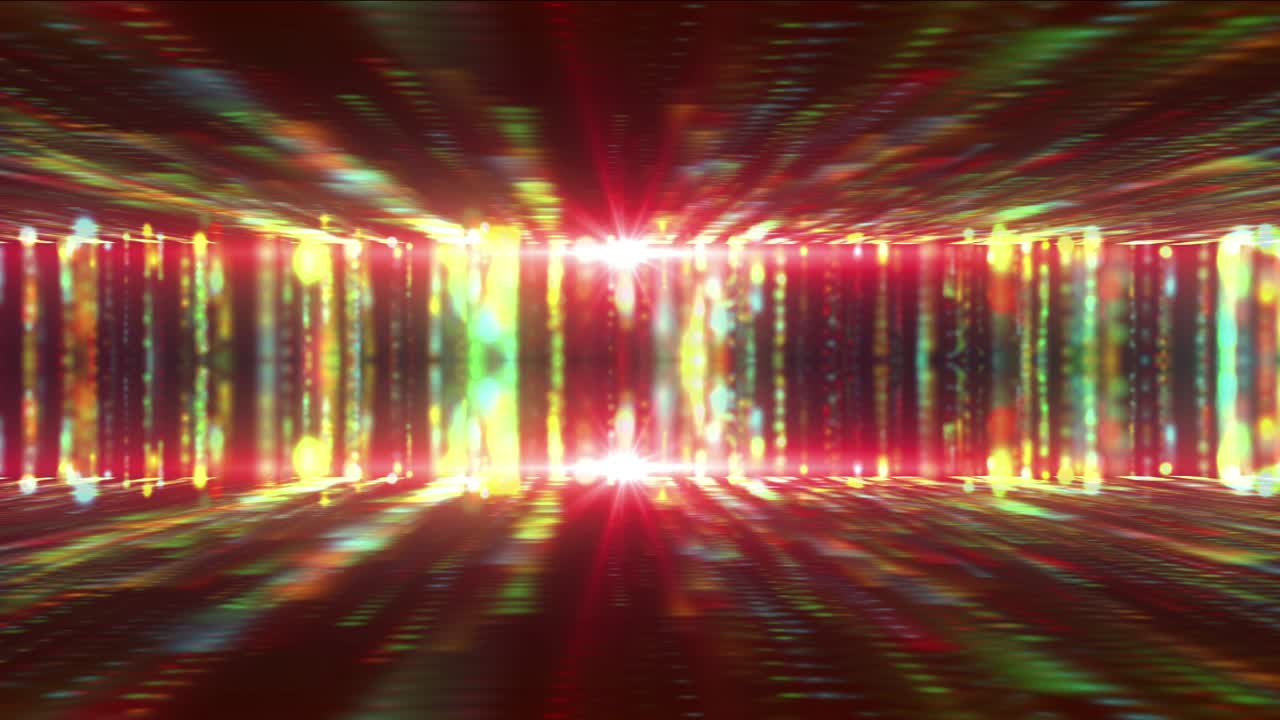 túnel de luz abstractamente colorido