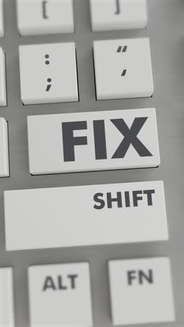 fijar la pulsación del botón en el teclado vídeo vertical