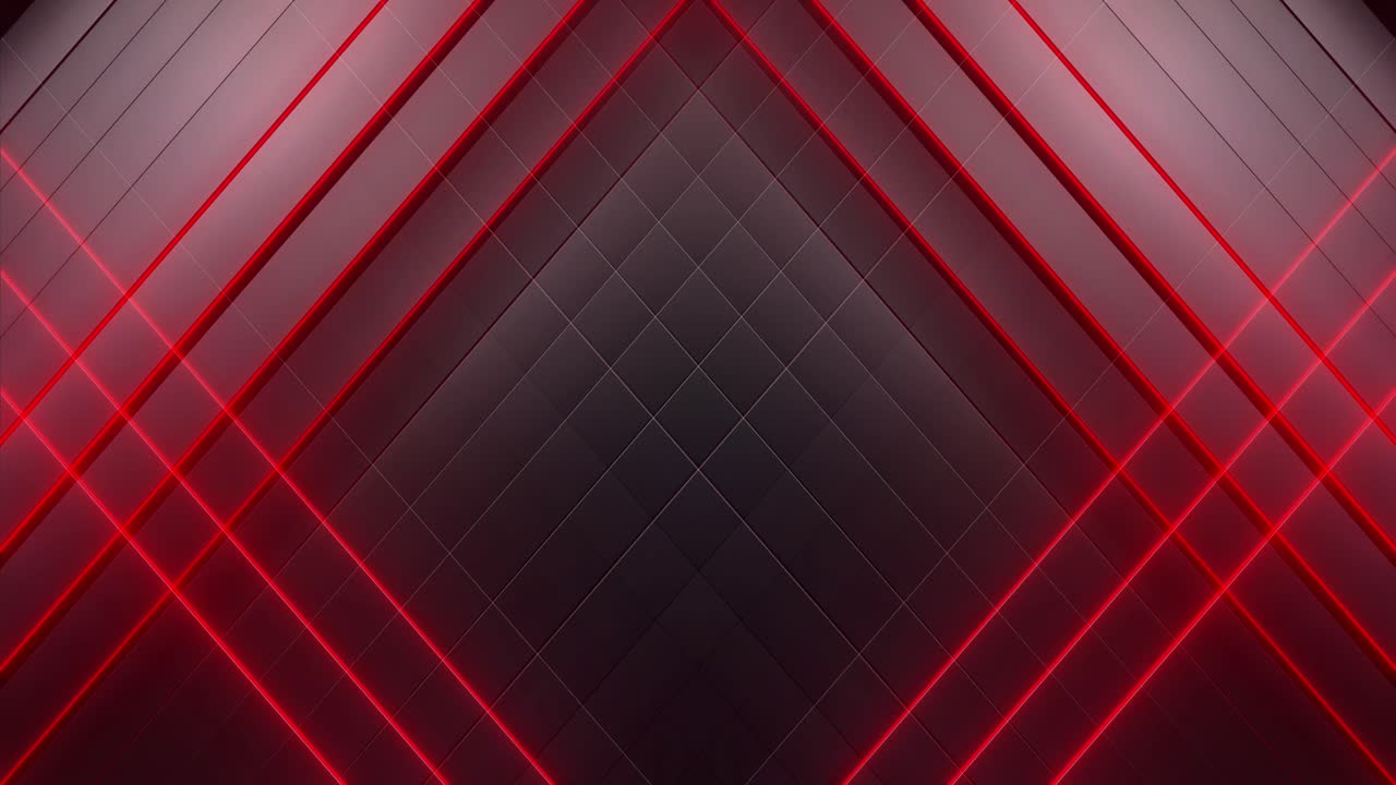 Abstract Geometric Background with Red Glowing Lines