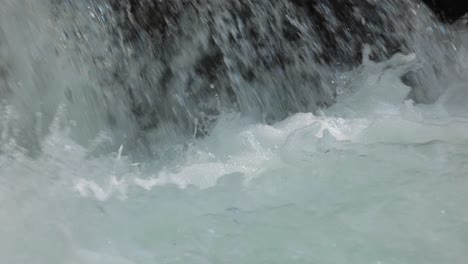 Close-up-of-Mountain-River-in-the-wood-in-slow-motion.-Beautiful-wildlife-landscape.