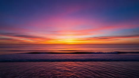 vibrant sunset over the ocean