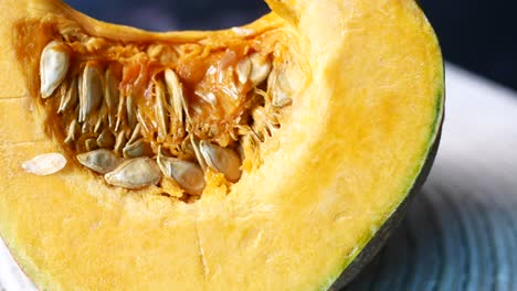 slice of pumpkin on a table