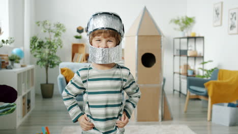 child dressed as an astronaut