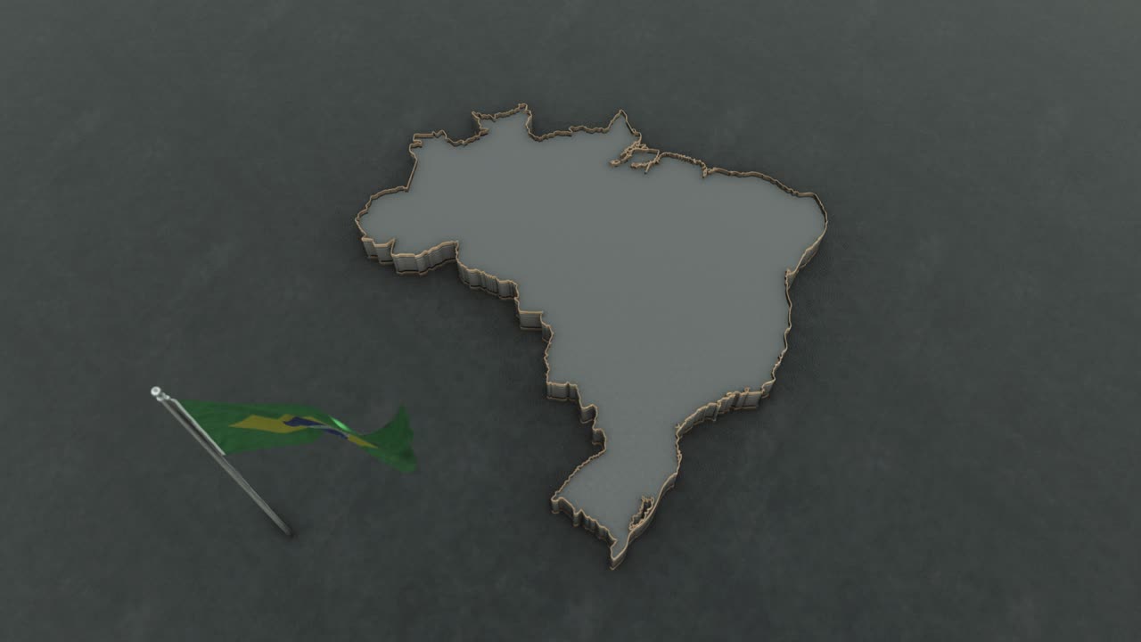mapa de brasil y fondo de la bandera 4k