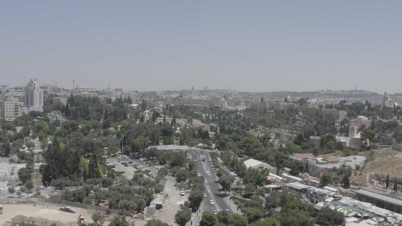 jerusalén vista de drones murallas de la ciudad vieja