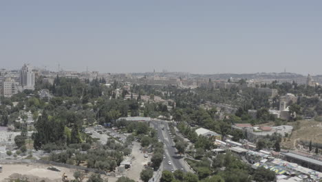 Jerusalem-Drohne-Zeigt-Alte-Stadtmauern-An