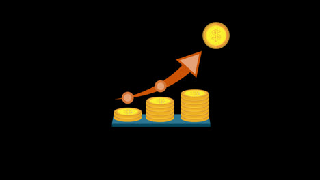 Business-Growth-graph-icon-motion-graphics-animation-with-alpha-channel,-transparent-background,-ProRes-444